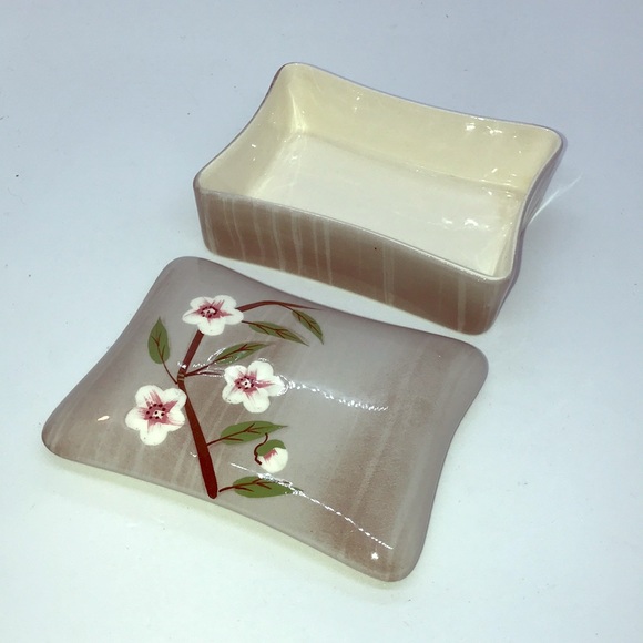 Vintage Weil Ware Birchwood Lidded Cigarette Box - Picture 3 of 4